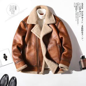 2025年冬季新款大码皮毛一体休闲夹克外套男D209A-PT587-P245