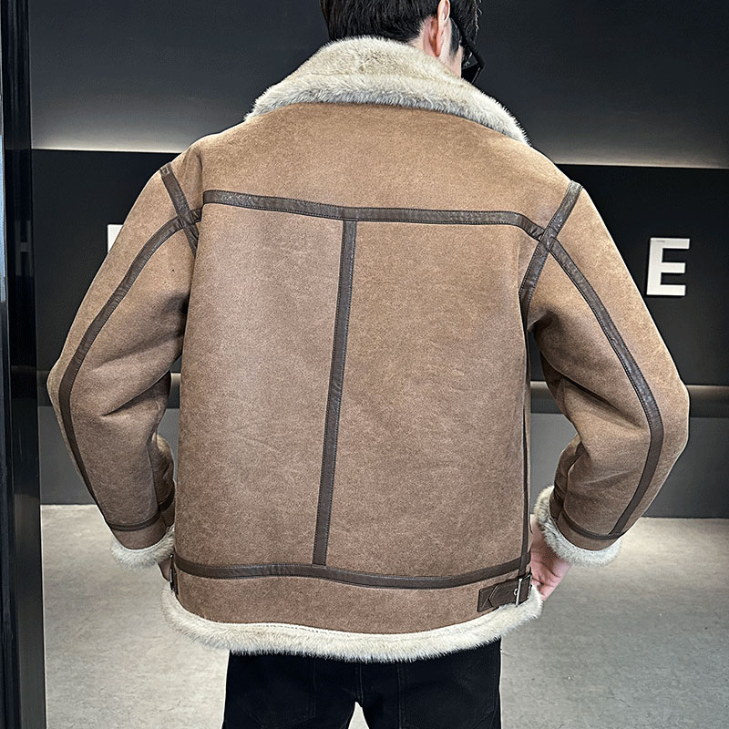 店主风25年冬季新款皮毛一体加绒加厚夹克外套D209A-PT555-P330,男装夹克,电商D209A