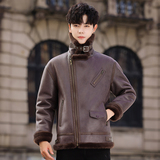 tim25年冬季新款皮毛一体加绒加厚夹克男外套D209A-PT111-P330，男装夹克，电商D209A