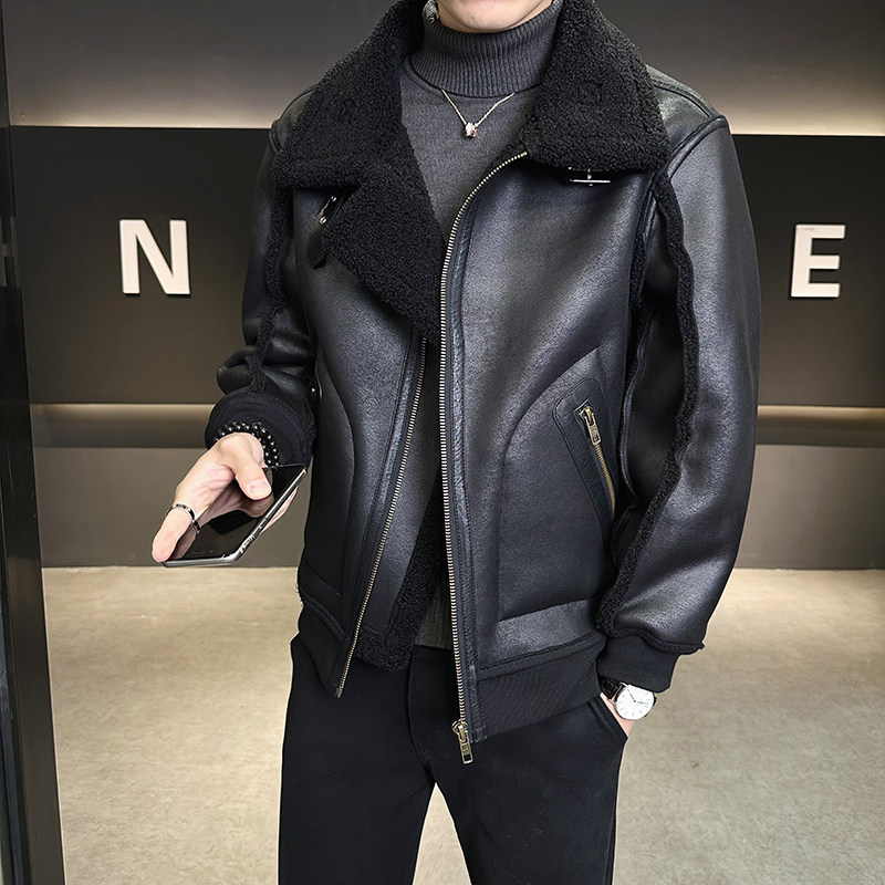 店主风2025冬季主推新款皮毛一体保暖外套D209A-PT669-P255两色,男装棉衣,电商D209A