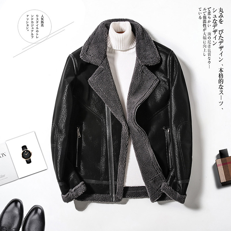 2025年冬季新款大码皮毛一体休闲夹克外套男D209A-PT6699-P245,男装夹克,电商D209A