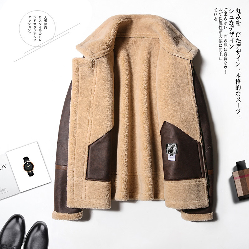 2025年冬季新款大码皮毛一体休闲夹克外套男D209A-PT918-P245,男装夹克,电商D209A