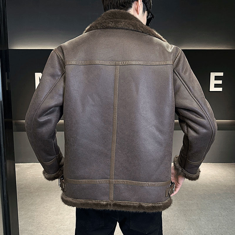 店主风25年冬季新款皮毛一体加绒加厚夹克外套D209A-PT111-P330,男装夹克,电商D209A