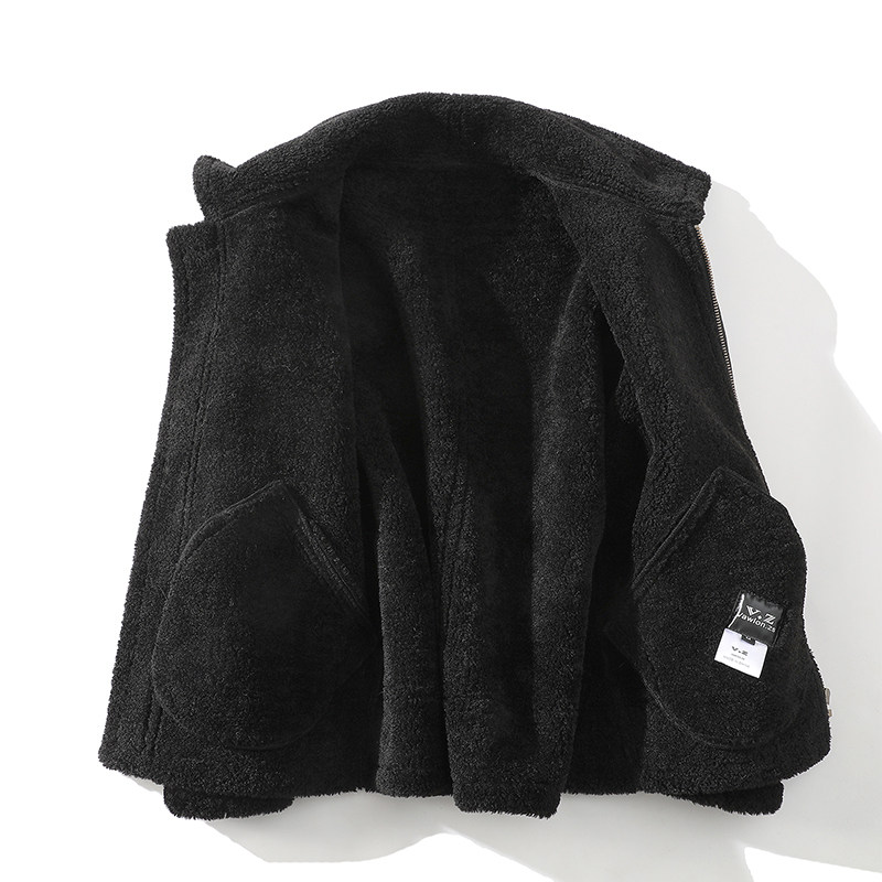 25年冬季新款皮毛一体加绒加厚夹克男外套D209A-PT789A-P245,男装夹克,电商D209A