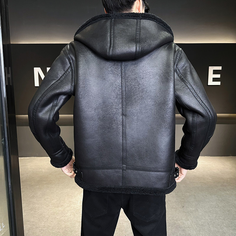 25年冬季新款皮毛一体加绒加厚夹克外套D209A-PT5858A-P265两色,男装夹克,电商D209A
