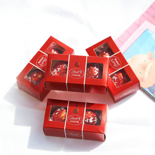 瑞士莲巧克力结婚订婚满月喜糖盒开窗小盒伴手礼回礼空盒子批发