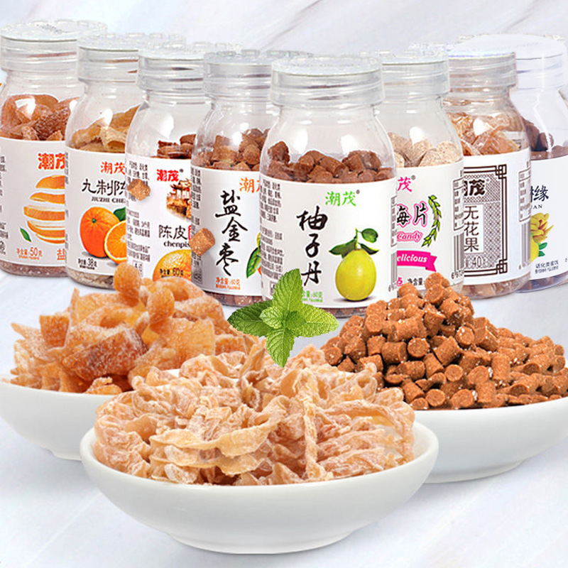 盐津枣咸金枣盐金枣柚子丹小零食无花果丝盐津九制陈皮丹零食