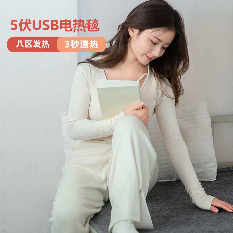 外贸usb电热毯单人充电宝车载5V图片