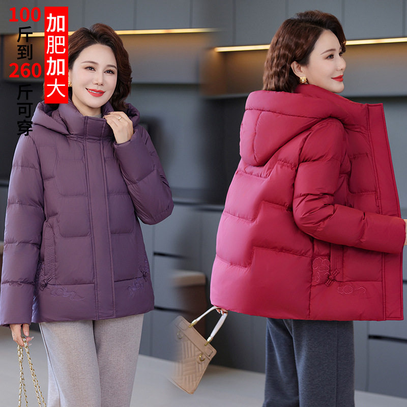 中老年女装羽绒服冬装加厚妈妈装