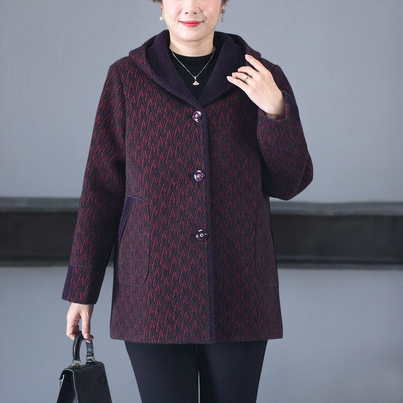 200斤胖妈妈秋冬装毛呢外套