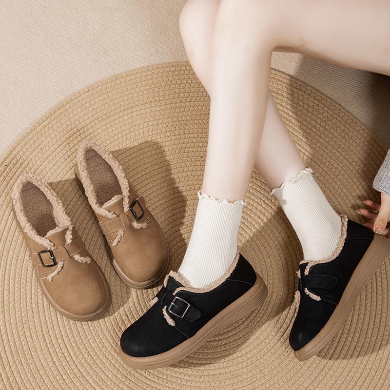 冬雪地靴保暖羊羔毛毛鞋女棉鞋