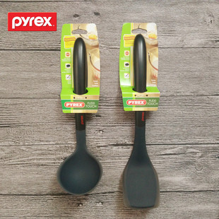 美国康宁Pyrex 硅胶不粘锅专用汤勺锅铲粥勺不伤锅铲勺刮刀大小号