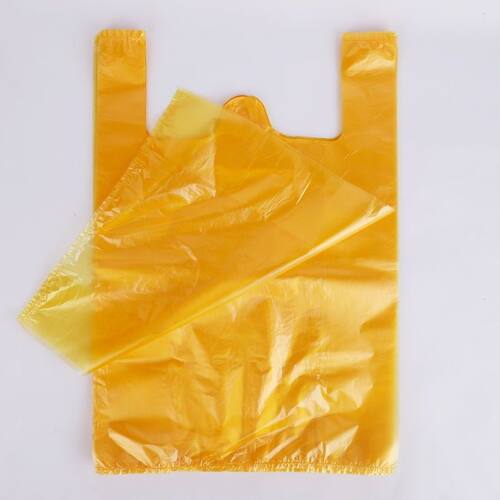 黄色塑料袋食品袋蔬菜水果购物袋装柚子背心方便袋家用手提垃圾袋