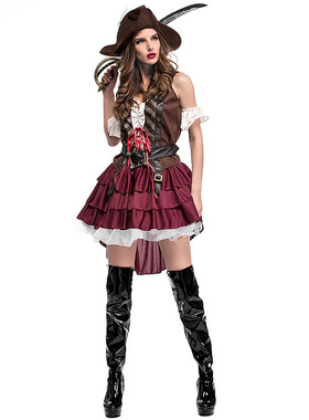 Halloween costume, female Somali pirate costume, stage