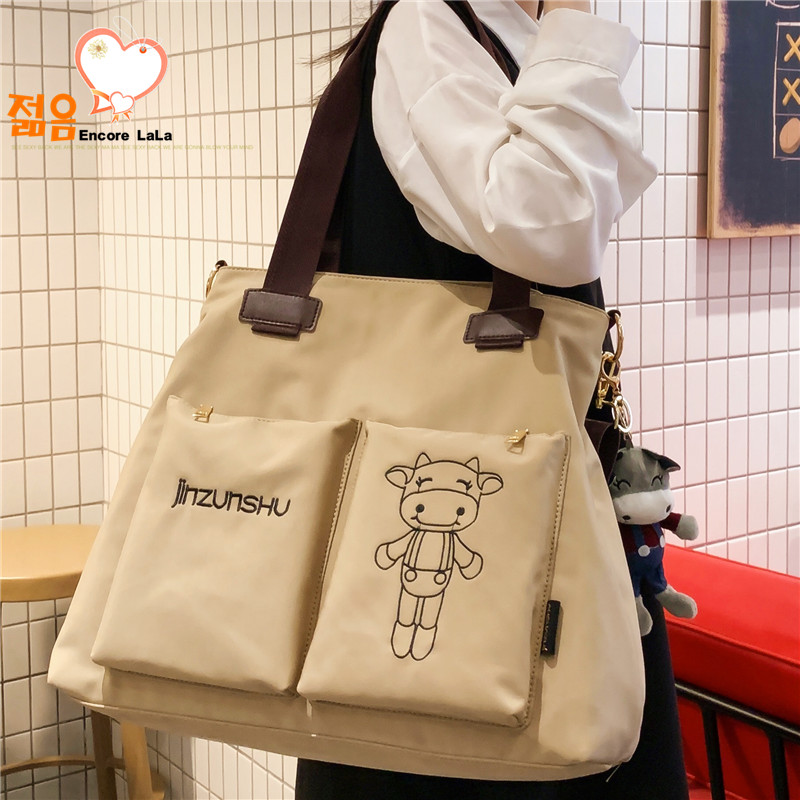 帆布包女斜挎包大容量单肩包