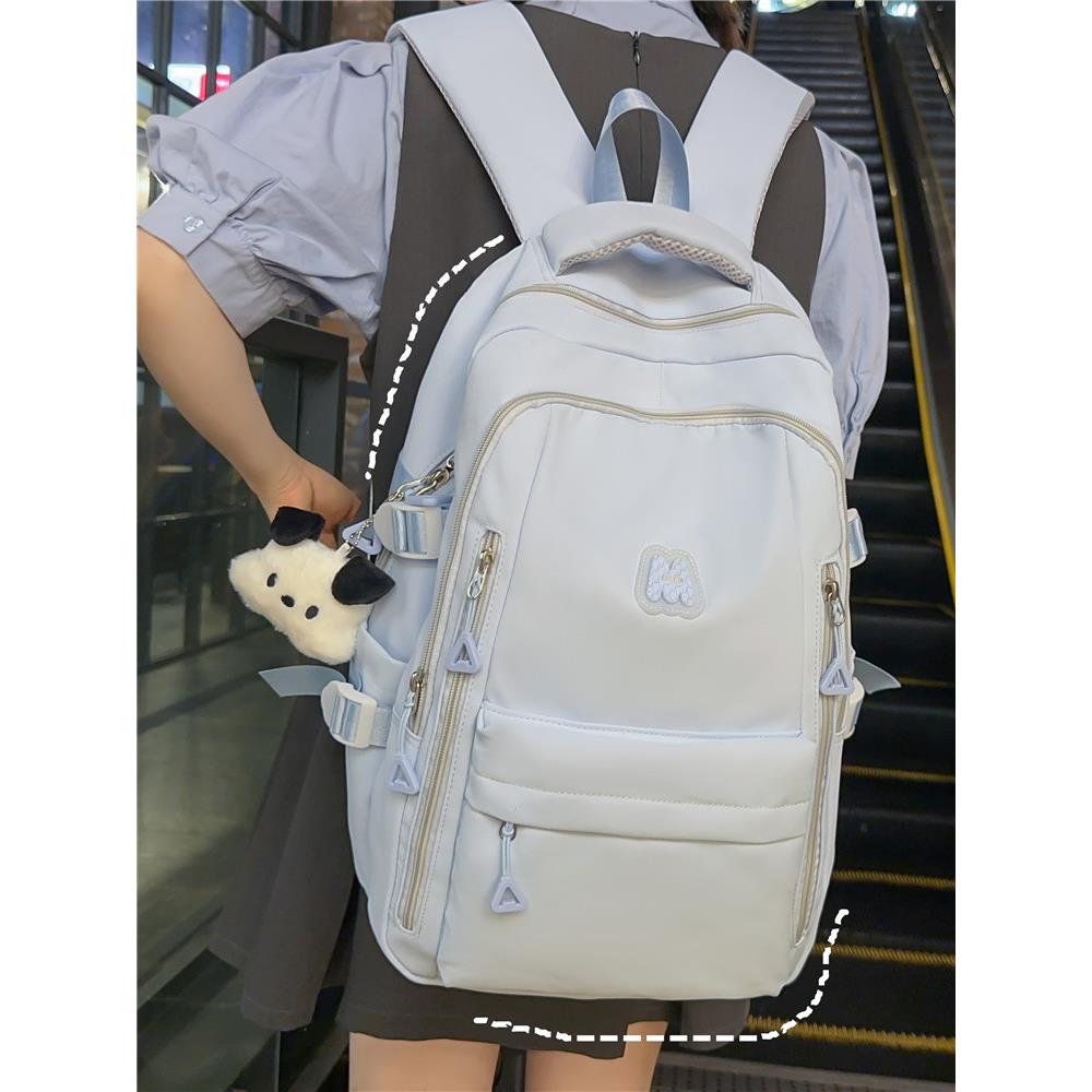 书包女韩版高中初中生大容量日系减负双肩包旅行小学生简约背包潮