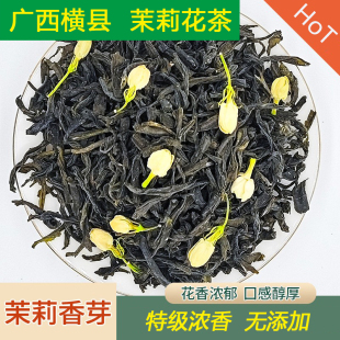 广西横县2024新茶茉莉花茶特级浓香型沁云飘雪花毛峰茶叶奶茶茶叶