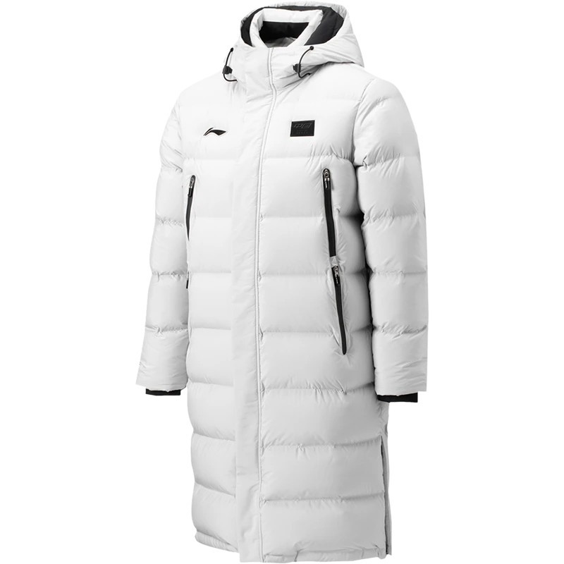 李宁2024新品羽毛球系列男女同款85%鸭绒长羽绒服AYMU343