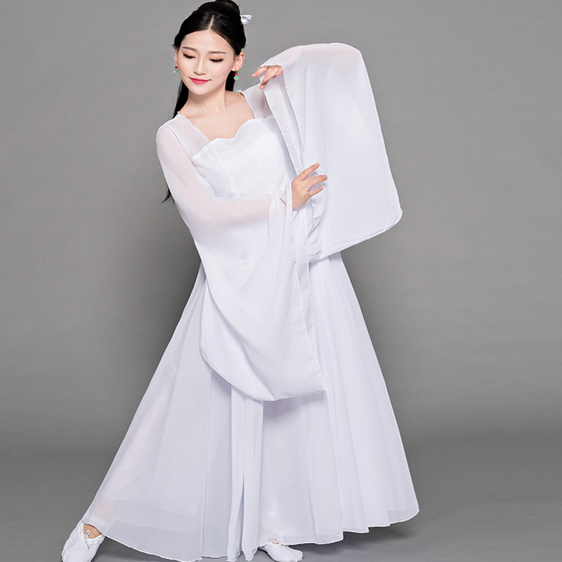 古典舞演出服女飘逸中国风凉凉舞蹈服装现代仙女改良汉服古装成人