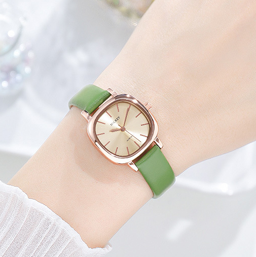 迪士尼方形针扣少女风学生手表