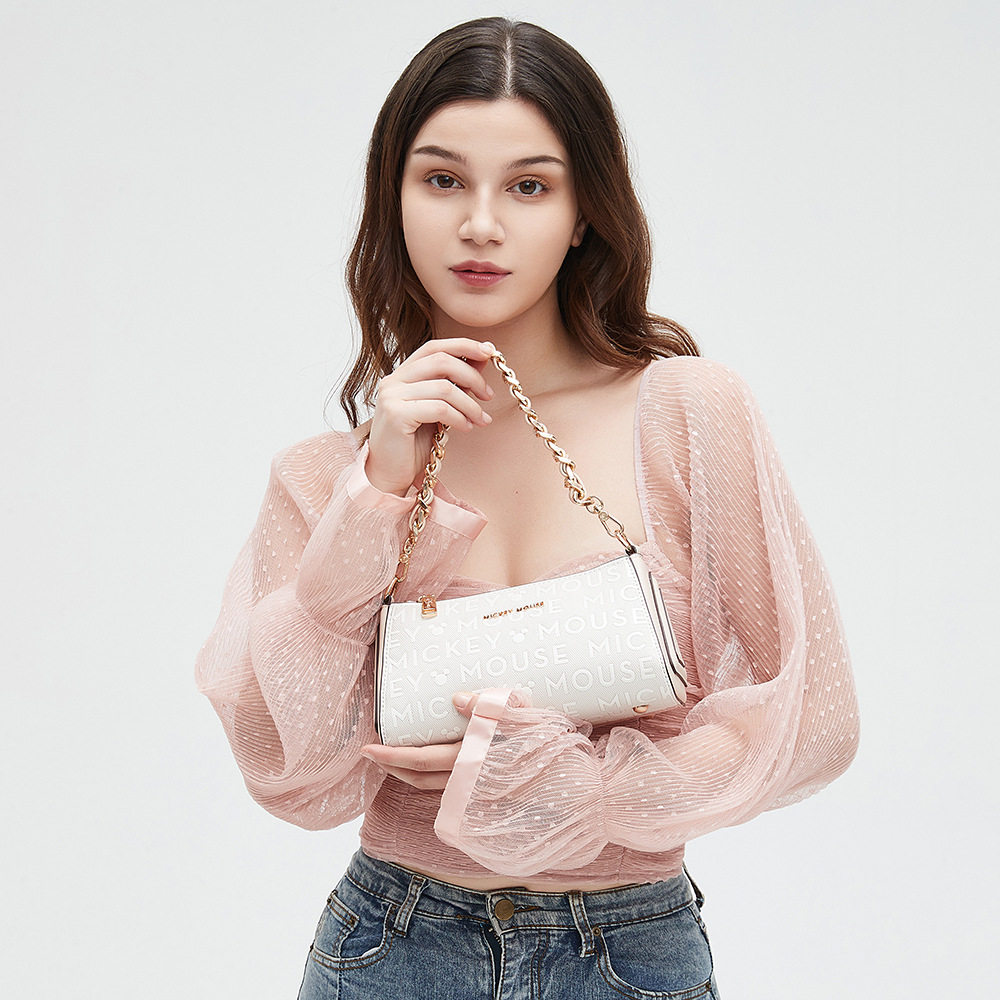 时尚新款甜美可爱女士小挎肩包 迪士尼米奇个性压花腋下包斜挎包