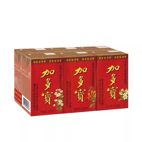 加多宝凉茶盒装250mlX6盒饮品