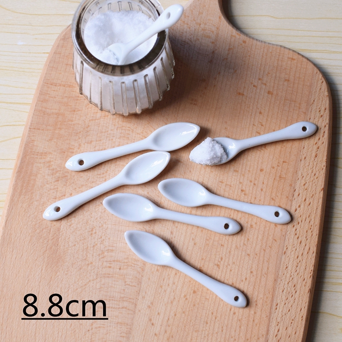 原厂直销陶瓷小勺子调味勺调料勺盐勺咖啡勺小调羹搅拌勺创意小勺