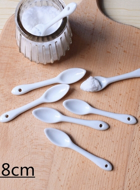 原厂直销陶瓷小勺子调味勺调料勺盐勺咖啡勺小调羹搅拌勺创意小勺