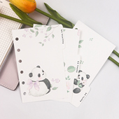 熊猫花花 侧耳朵原创手帐自制活页手工DIY分隔页索引撕不烂