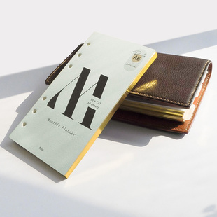 25年月计划自填手帐功能内页定活页金边本活页替芯a6a7m5手帐内页