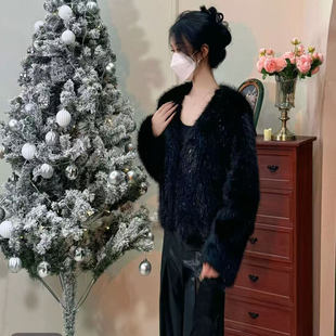 大衣女宽松棉衣棉服PC1007 毛毛绒外套加棉加厚中长款 新款 秋冬季