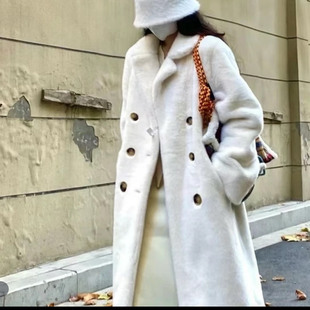 大衣女宽松棉衣棉服PC1004 毛毛绒外套加棉加厚中长款 新款 秋冬季