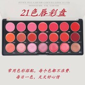 影楼化妆21色唇彩板口红盘水润保湿 化妆学员初学者常用多色彩妆盘