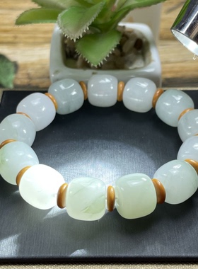 风化纯天然女女款手工精美珠白色手串百搭老型单圈情侣时尚