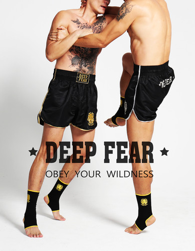 DF泰拳裤 泰拳 拳击 搏击 跑步 格斗短裤 轻便透气 DEEPFEAR 包邮