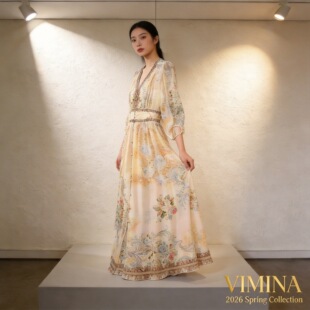 真丝连衣裙高级轻奢桑蚕丝新款法式卡米拉修身显瘦度假公主长裙女