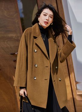 冬新M家经典101801立绒柔顺小个子日常通勤短款羊毛大衣女13802