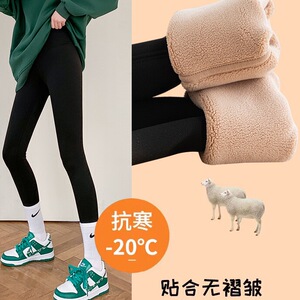 特厚不掉裆鲨鱼裤女外穿秋冬加绒加厚高弹力芭比裤显瘦提臀保暖裤