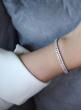 Tennis Bracelet 18K金网球钻石手链钻石大小可选 经典款定制镶嵌