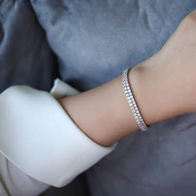 经典款18K金网球钻石手链