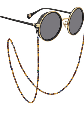 复古眼镜链手工定制多彩方块简约眼镜挂链防滑挂脖链子太阳镜挂绳