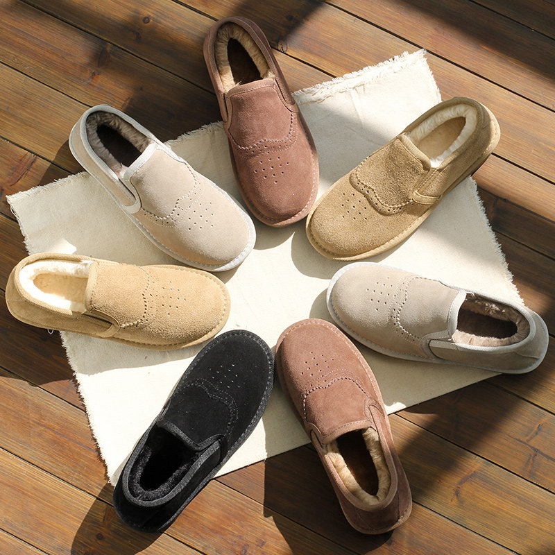 雪地靴女2025冬季新款平底保暖加厚短靴一脚蹬懒人棉鞋面包鞋韩版,女鞋,时装靴,淘宝优惠券,粉丝福利购,淘宝优惠卷