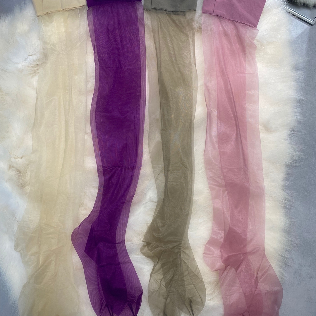 0D黑丝过膝袜高透长筒袜女半截过膝白丝大腿袜纯欲丝袜丝滑512针