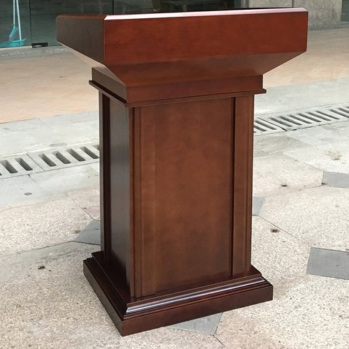 实木升降遥控演讲主持发言培训台