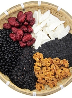 【阿静磨坊】现磨熟红枣核桃黑米黑豆怀山药黑芝麻粉500克 润红粉