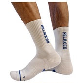 Twunk男士 袜子中高筒袜子白袜骑行袜纯棉吸汗透气运动袜子长筒