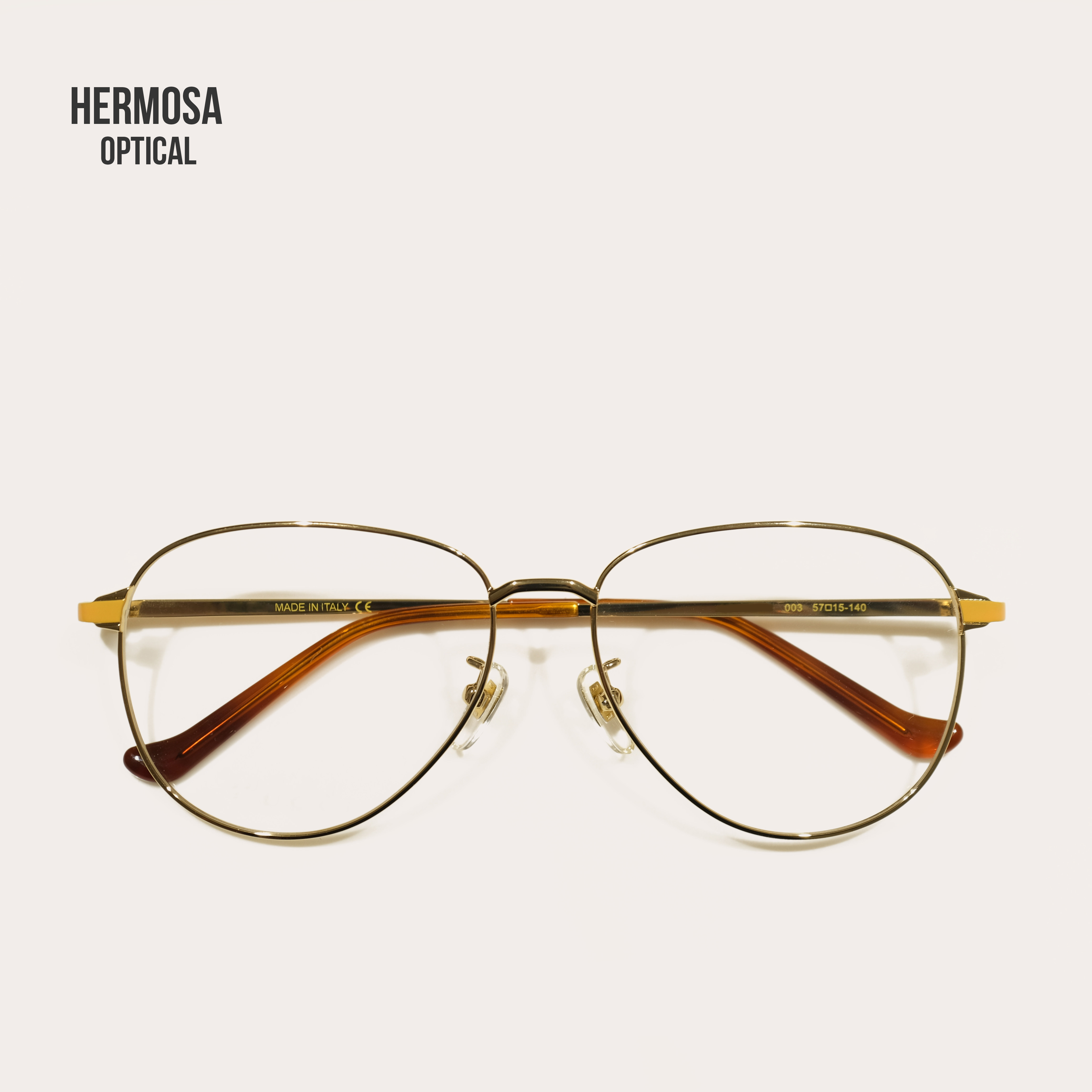 hermosa 意大利复古经典大框修脸男女眼镜框时尚飞行员式光学架