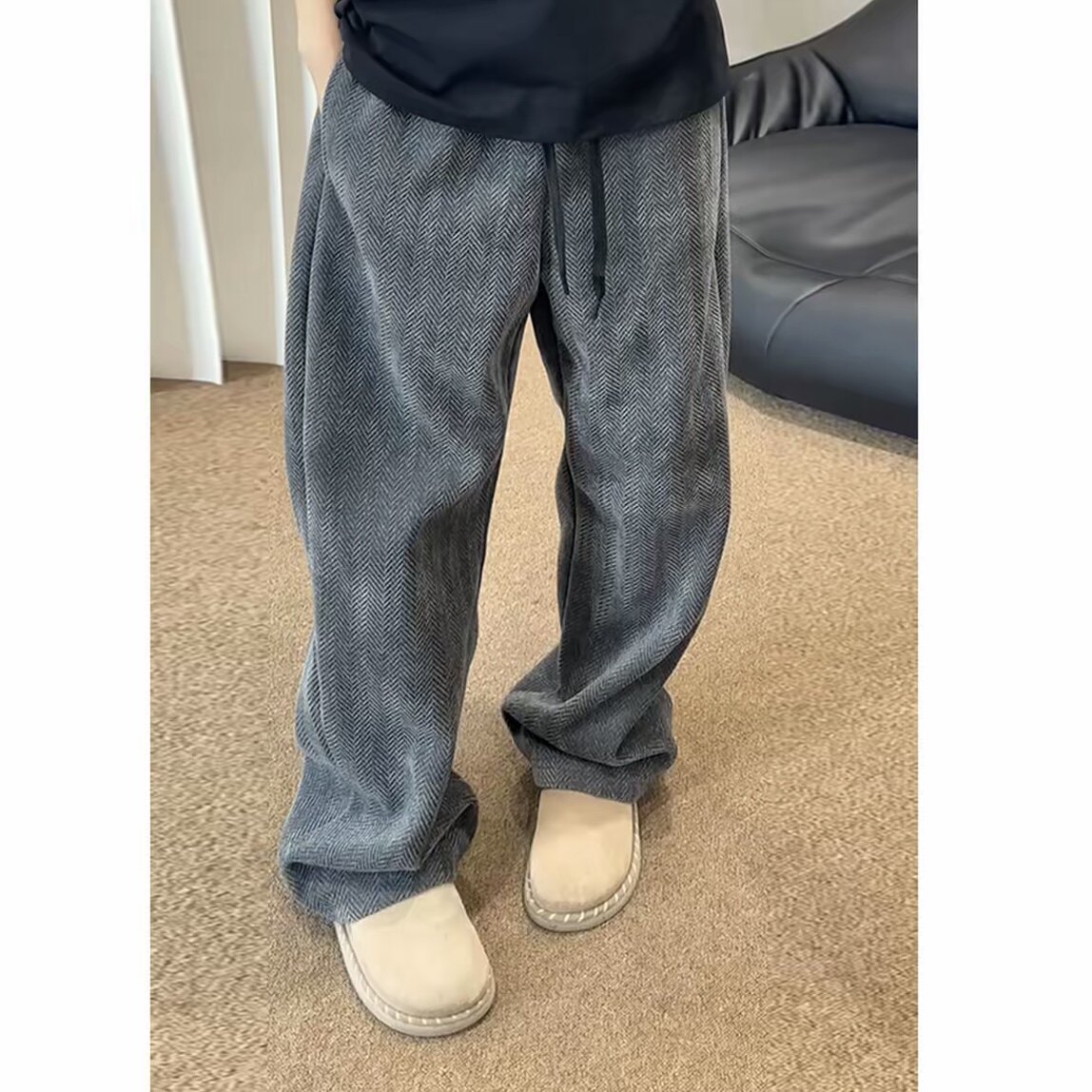 网图冬季男女加绒休闲裤8011P35加绒p40,男装卫衣,星座517-5