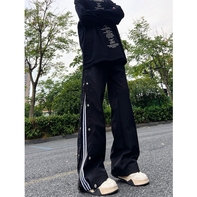 秋季新品男女三条杆休闲运动裤防休闲裤