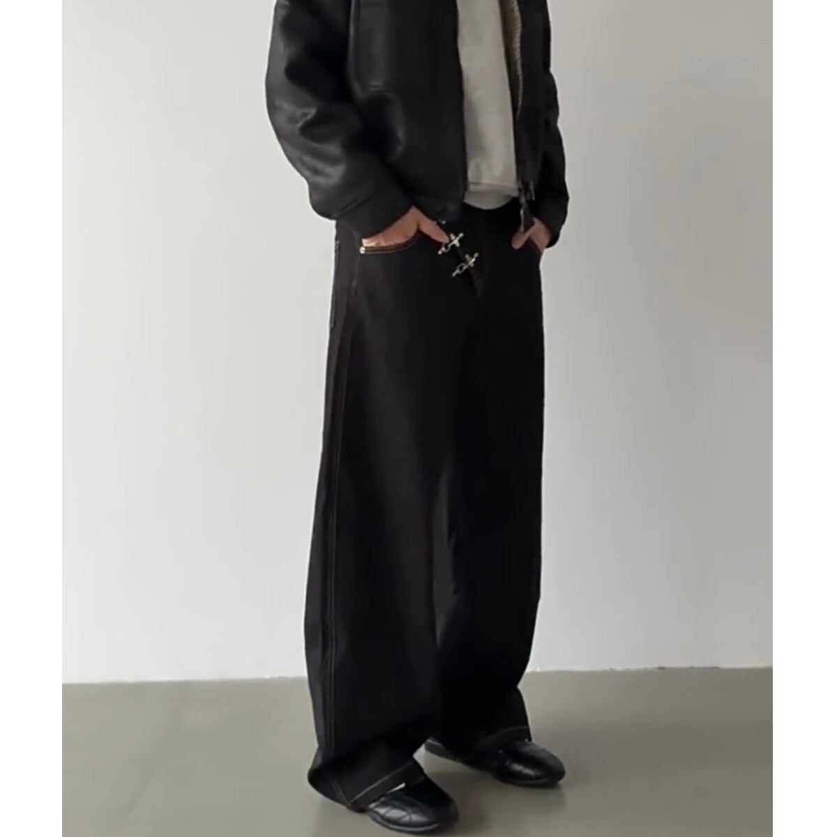 现货男女金属扣牛仔裤8044p48,男装牛仔裤,星座517-5